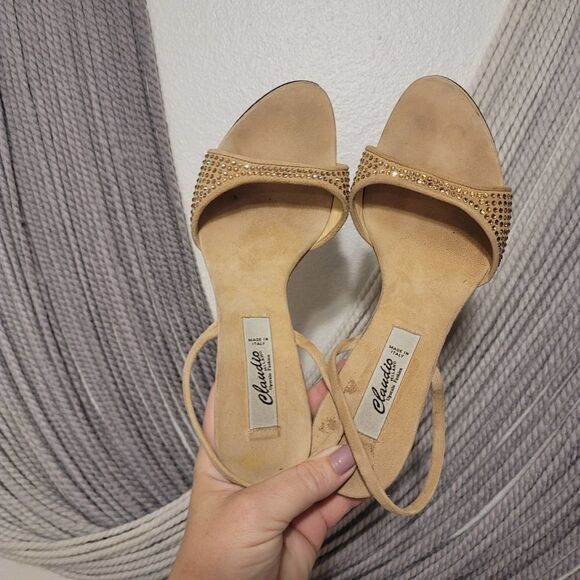 Claudio Milano Rhinestone Pumps Sz 39 - Picture 5 of 6